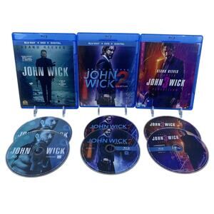 John Wick Trilogy Blu-ray Set 1 2 3 Parabellum Action Movies